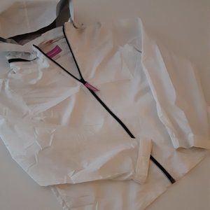 WEATHERPROOF white nylon rain slicker / windbreaker kids size 10